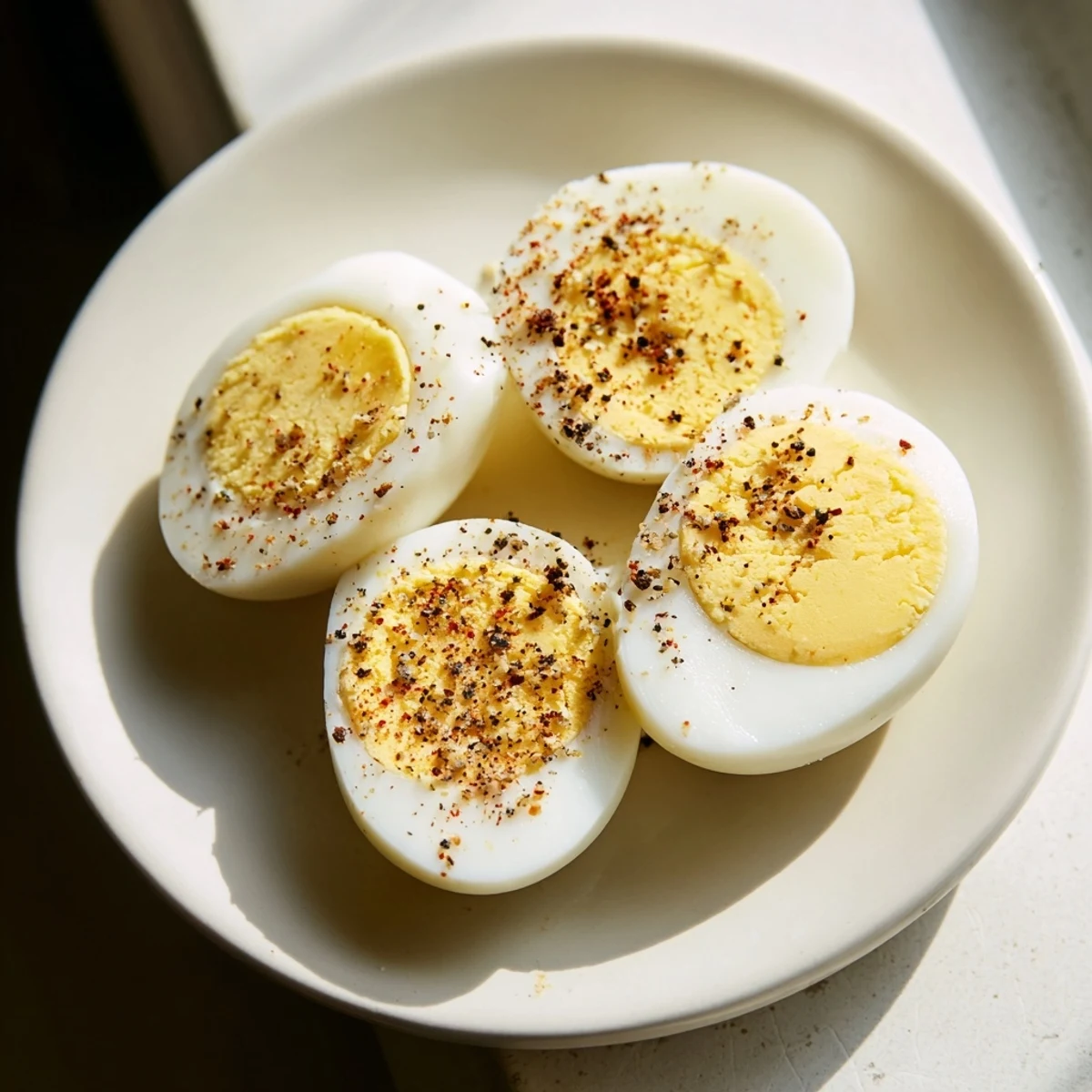 Gently cracked perfect hard-boiled eggs in hand, illustrating easy peeling for salads or snacks.