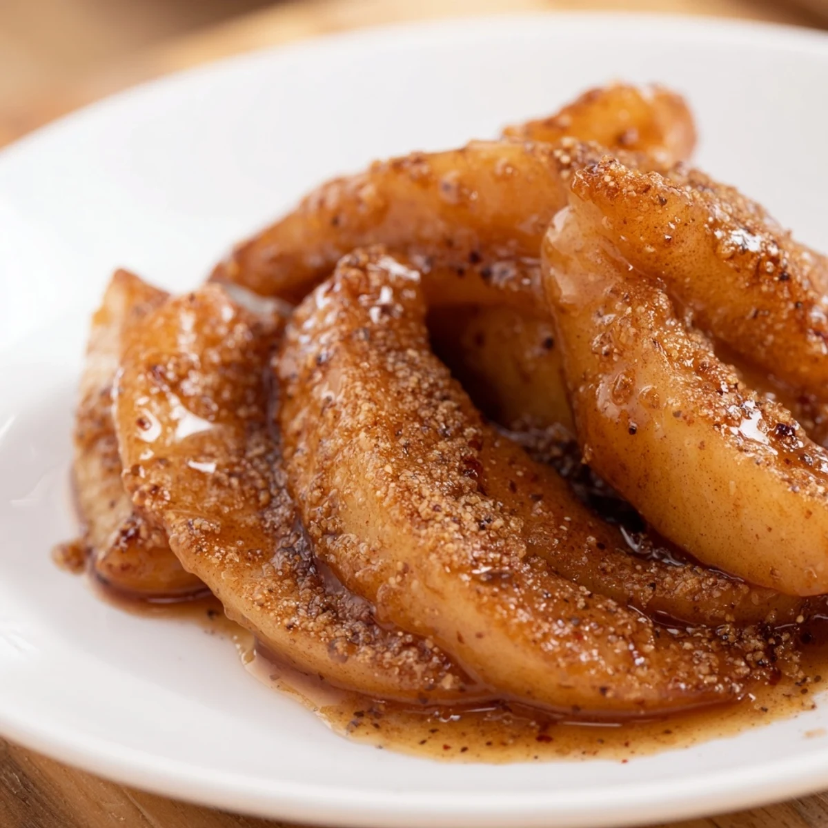 Tender, caramelized Baked Apple Slices, the perfect fall dessert spiced with cinnamon.
