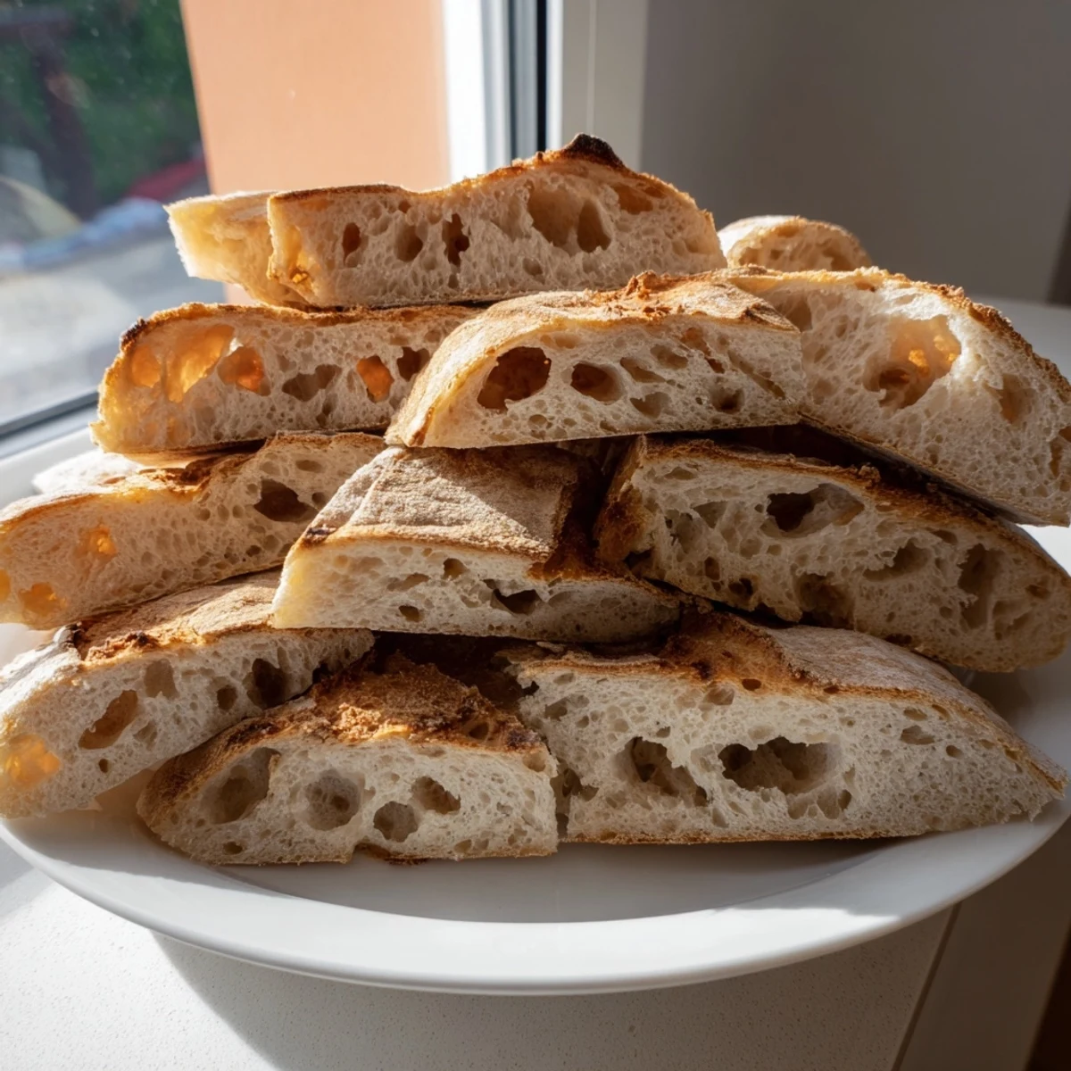 Golden, crusty loaf of The Best Easy No-Knead Bread, ready to slice and serve.
