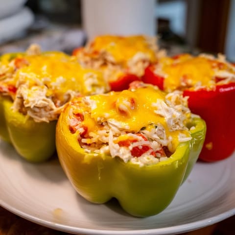 Cheesy Chicken Stuffed Peppers