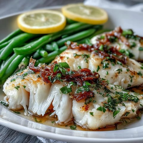 Healthy lemon garlic tilapia packets with green beans, baked in foil for a light, flavorful dinner.