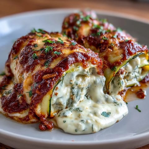 Keto Zucchini Lasagna Roll-Ups