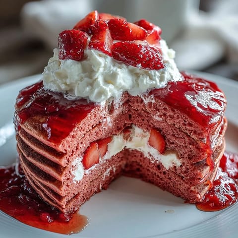 Pink Pancakes Strawberry Compote