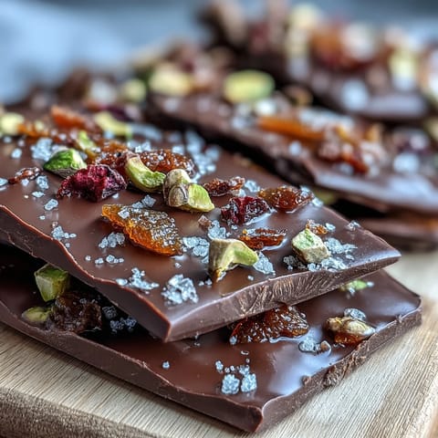 Decadent dark chocolate slab studded with sweet candied orange peel and a sprinkle of sea salt for balance.  