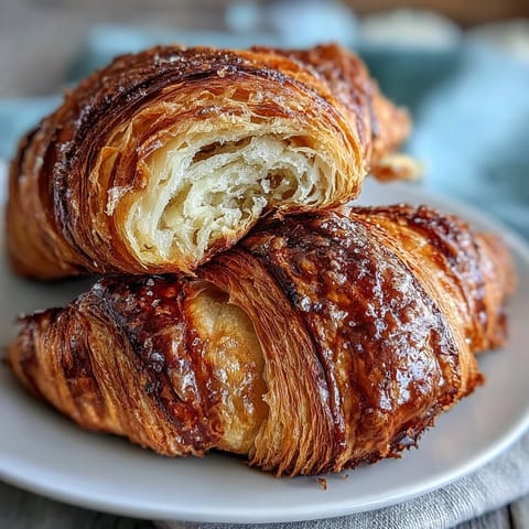 Easy Sourdough Croissants