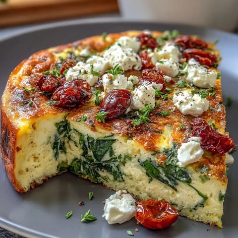 Spinach Feta Frittata Tomatoes
