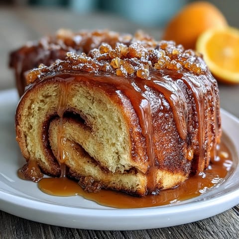 Fluffy orange rolls with fresh zest, glazed and ready for a sweet breakfast or brunch.  