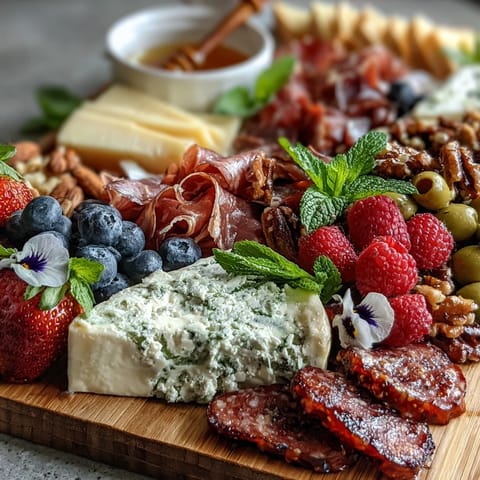 Spring Charcuterie Edible Flowers Fruits