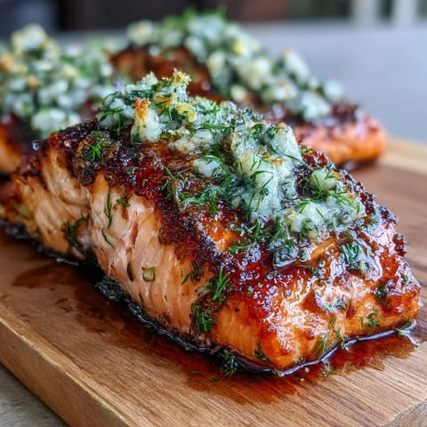 Cedar Plank Salmon Garlic Dill