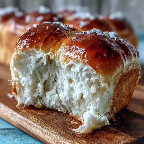 Pillowy Japanese Milk Bread, perfectly golden on top, ideal for sandwiches.