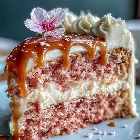 Decadent Bridal Shower Rosé Velvet Cake with creamy frosting, perfect for parties.