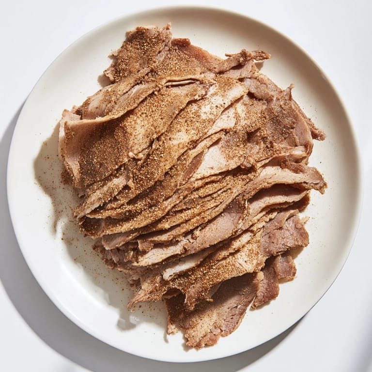 Juicy, spiced layers of Turkish Döner Meat, cooked until tender, perfect for serving with fresh toppings.