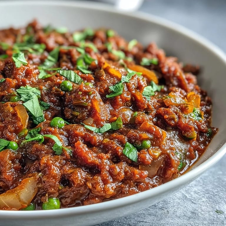 Savory Venison Keema Curry plated with lemon wedges, perfect for a cozy gluten-free dinner.