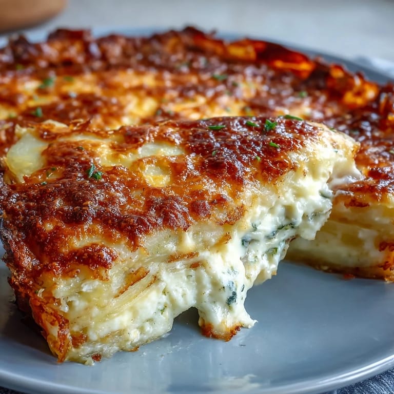 Serving a warm slice of Cheese and Potato Pie topped with fresh chives alongside a crisp green salad.