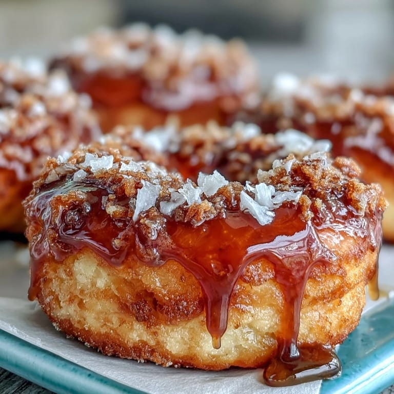 Warm cardamom donuts fried to perfection and dipped in sweet honey glaze, garnished with chopped pistachios.