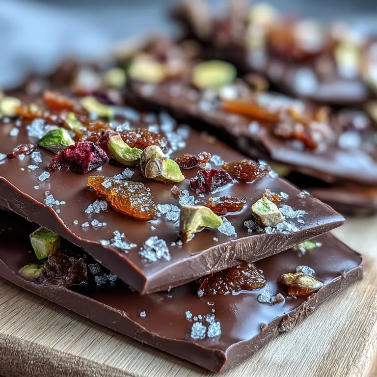 Decadent dark chocolate slab studded with sweet candied orange peel and a sprinkle of sea salt for balance.  