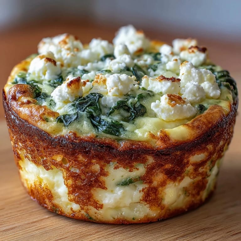 Fluffy egg muffins with spinach, feta, and bell pepper, perfect for low-carb meal prep or a quick keto breakfast.