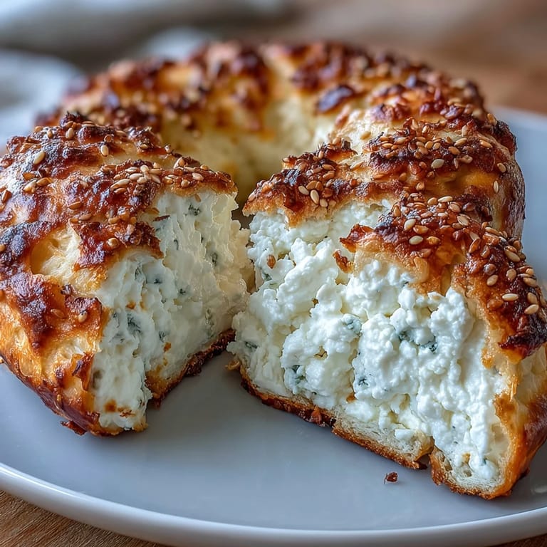 High-protein cottage cheese bagels baked to perfection, ready for breakfast or a healthy snack.  