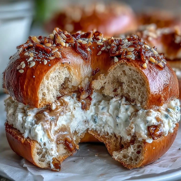 Golden-baked high-protein bagels served with tangy Greek yogurt everything dip, perfect for a protein-packed breakfast or snack.