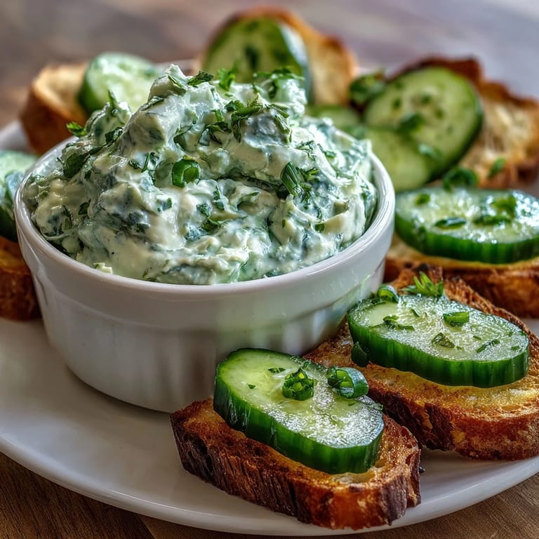 Fresh vegetable platter featuring crisp cucumber, snap peas, and broccoli with a smooth, herb-packed avocado ranch dip.