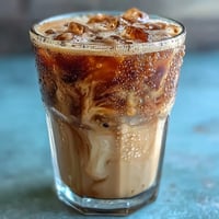 Homemade Brown Sugar Oat Milk Shaken Espresso with frothy ice waiting to be savored.